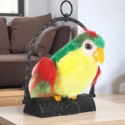 

Electric Recording Talking Parrot Kids Educational Early Learning Adorable Design Voice Imitation Gift Comfortable Texture Funny