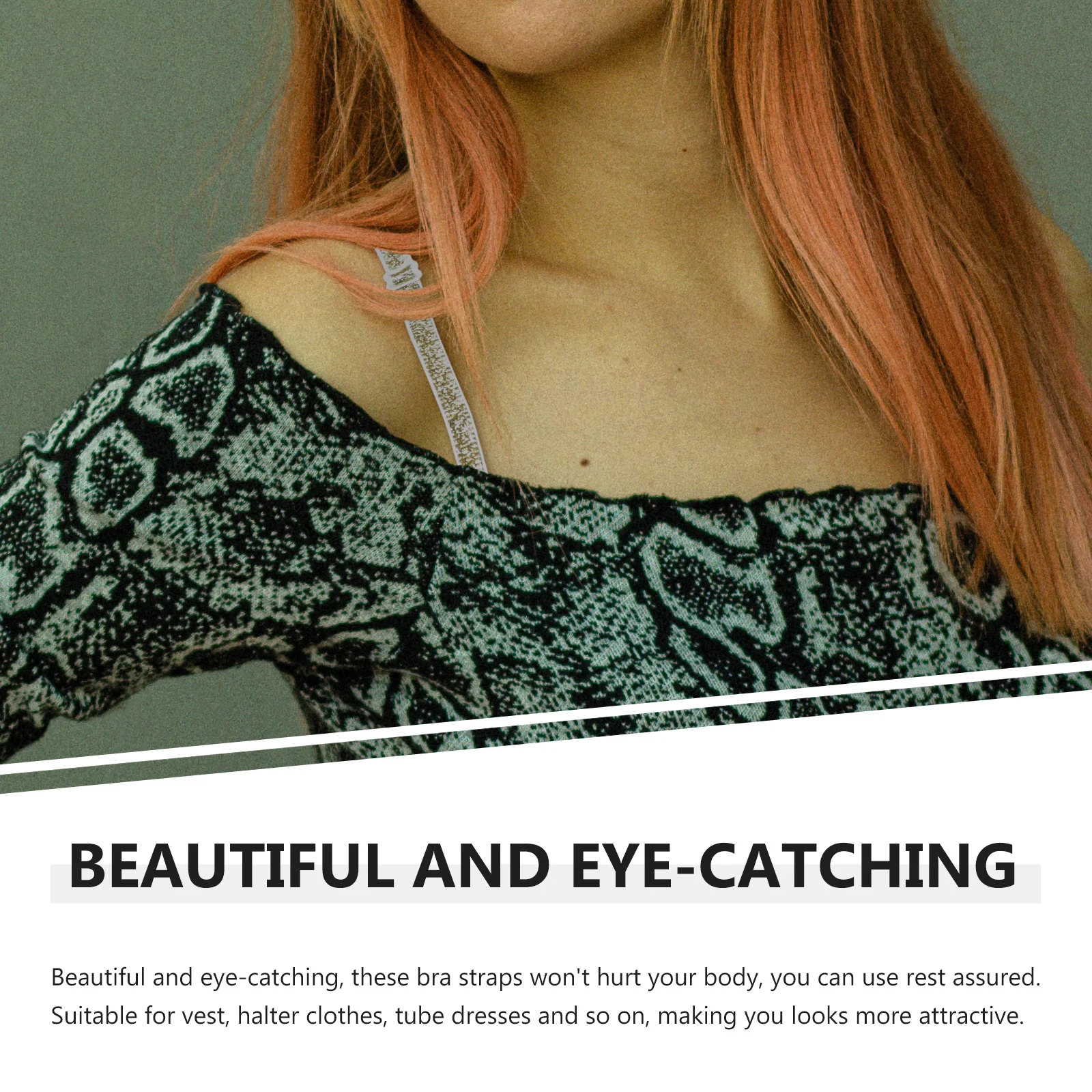 أشرطة حمالات الصدر بديلة قابلة للتعديل وحزام كتف قابل للفصل للنساء وحزام تمديد لفستان الأنبوب سترة هالتر من النايلون