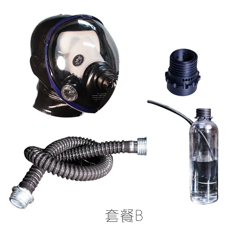 Sphärische Gasmaske mit großem Sichtfeld, Cosplay-Requisiten, Atemkontrolle