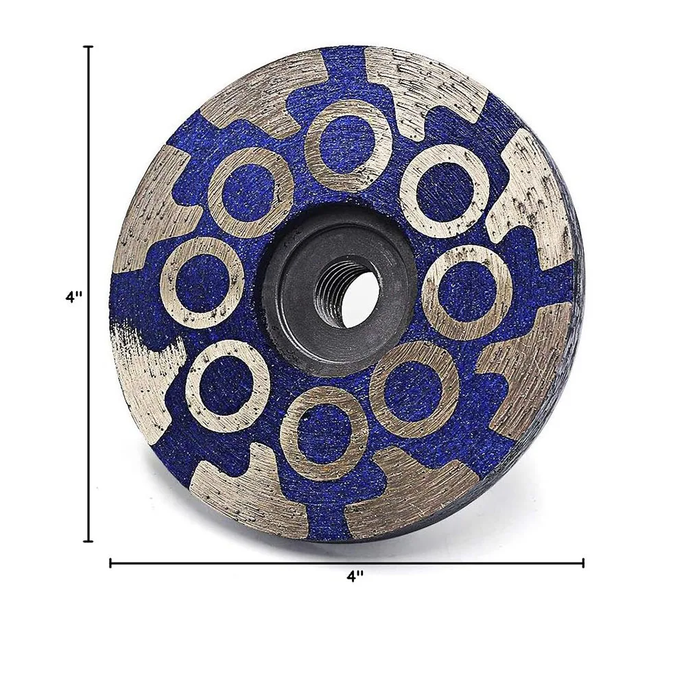 4"Diamond Cup Wheel Resin Diamond Grinding Wheel Coarse Grit with Thread 5/8“-11 or M14 for Grinding Stone Concrete and Tiles