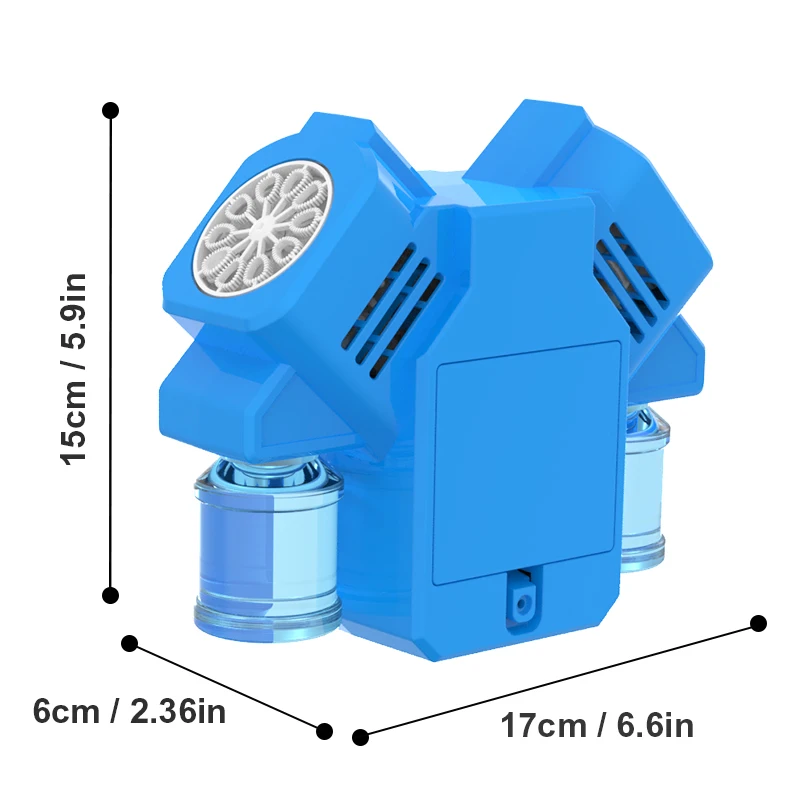 Com 100ml bolha de água cabeça dupla máquina bolha brinquedo ao ar livre interação pai filho jardim de infância brinquedo festival presente