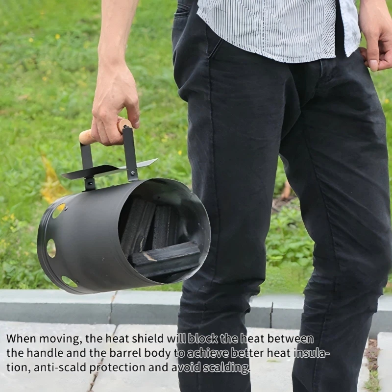 

Outdoor Fire Starter Bucket For Multifunction Camping Barbecue Portable BlackFast Charcoal Ignition Barrel Carbon Stove BBQ Tool