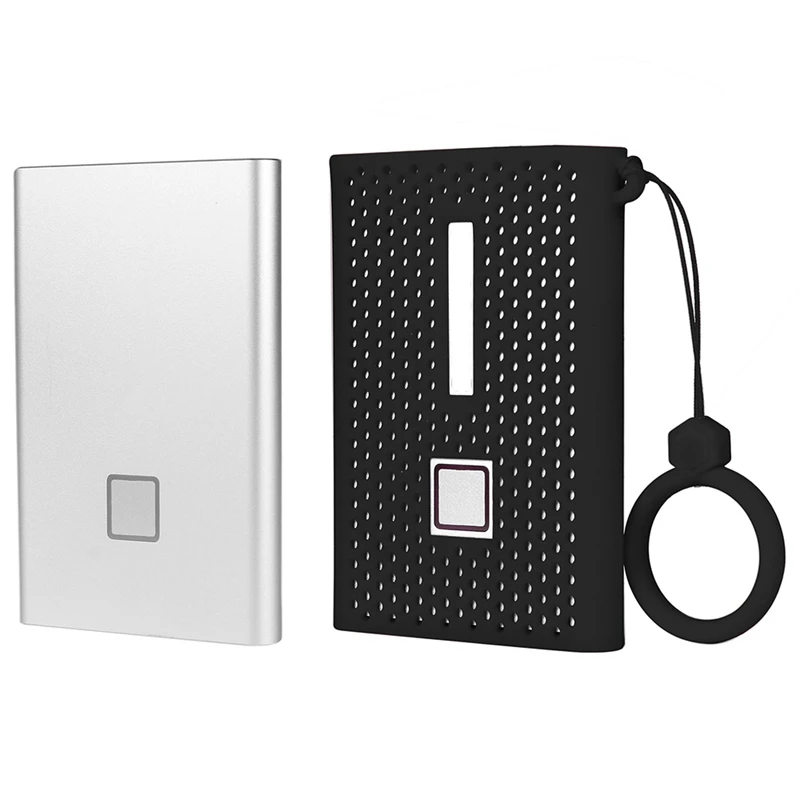 Storage Travel Case Silicone Protective Cover For Samsung T7 Press Portable SSD External Solid State Drives