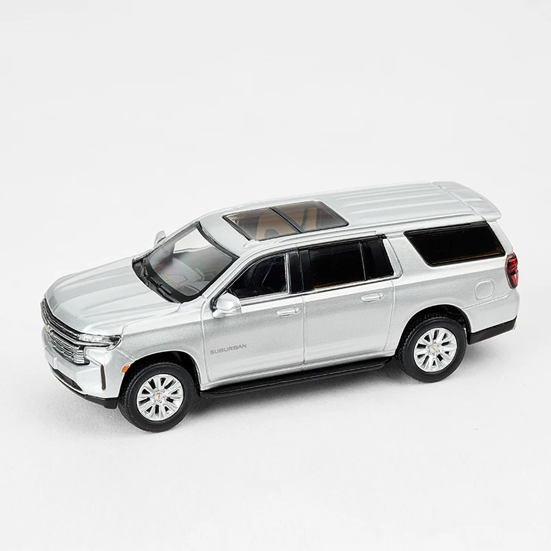 MASSDI Diecast 1/64 Scale CVL1002 Suburban SUV Silver Alloy Simulation Car Model Classic Collection Souvenir Model Boy Gift