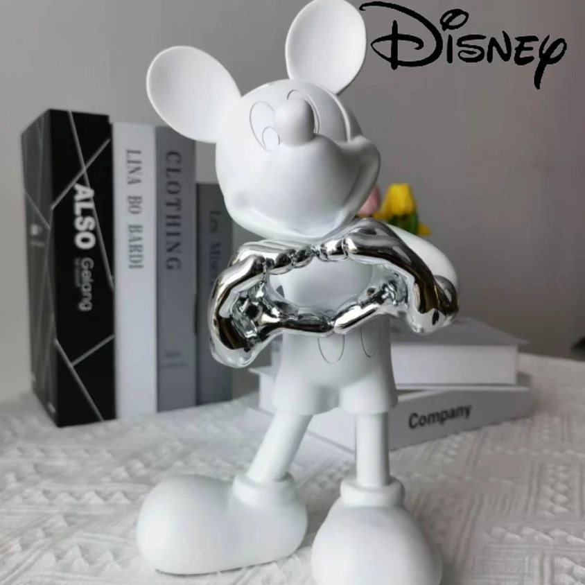 30cm Disney Mickey Mouse Figure Mickey Welcome Guests Children Toy Resin Model Love Sitting Home Furnishing Halloween Gift