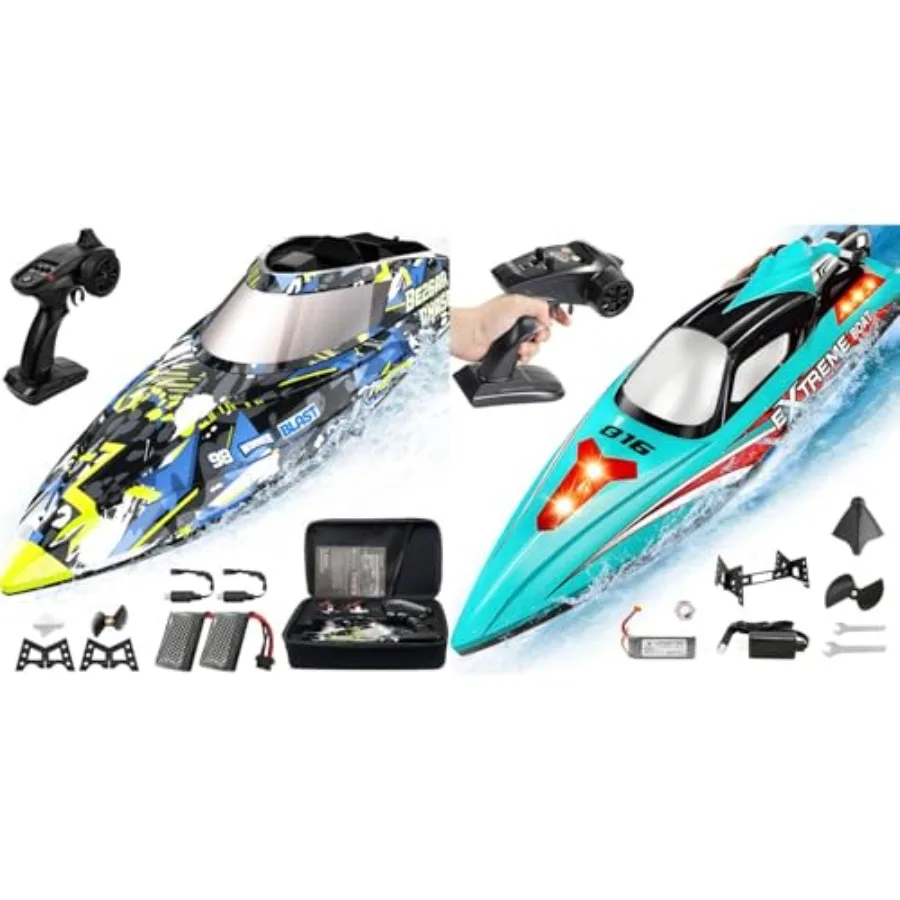 

Remote Control Boat for Waterproof ABS Plastic Blue Long-Lasting Battery and Easy to Maneuver
