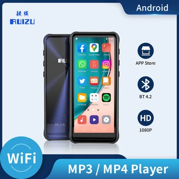 RUIZU Z80 16G 와이파이 안드로이드 8.1 MP4 플레이어, 블루투스 4.2, HiFi MP3 플레이어, 4.0 인치 풀 터치 스크린 워크맨 FM, Ebook, 비디오