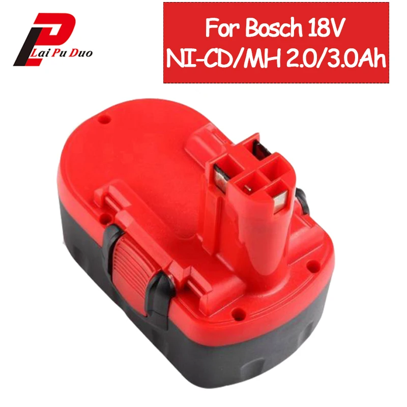 2.0 3.0Ah 18V Ni-CD NI-MH Replacement Power Tool Battery for Bosch 2607 335 560 PSR 18,2607 335 278 13618 2607 335 680