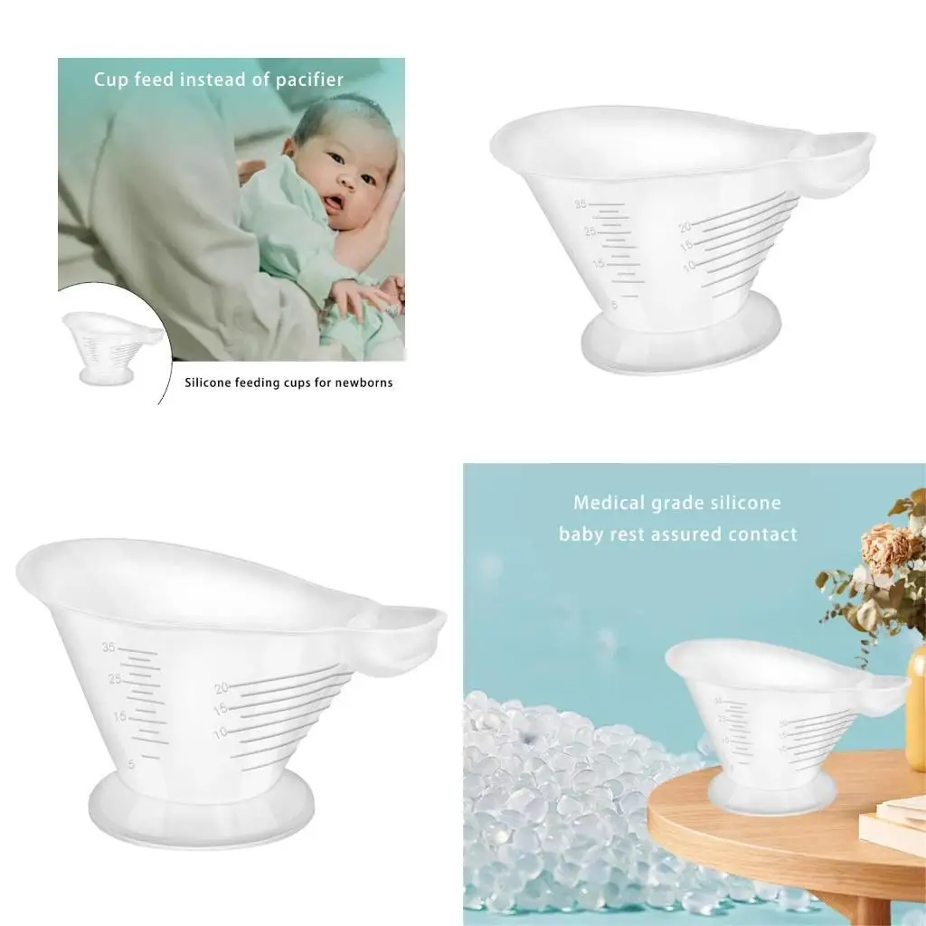 

97BE Baby Feeding Solution Unisex Cup Feeder with Clear Scale Markings Ensures Accurate Feeding for Infants 0 to 12 Months