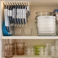 Kitchen Food Container Lid Holder Organizer Rack Cabinet Door Hanging Storage Shelf Multi-Slot Space Saving Plastic Hanger 2