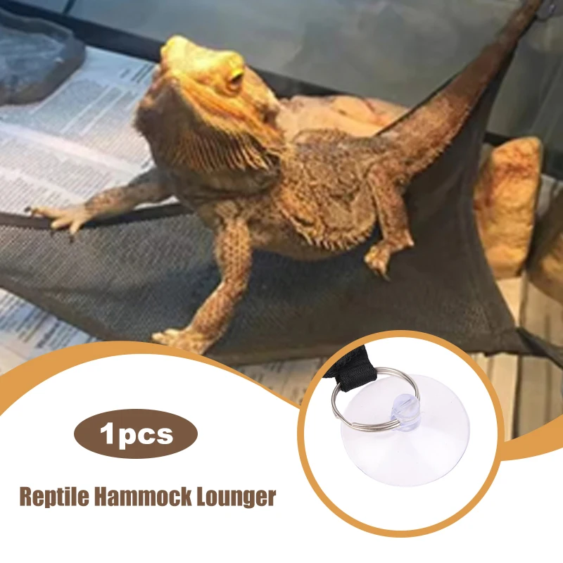 

Reptile Hammock Lounger Ladder Accessories Set for Large Small Bearded Dragons Anole Geckos Lizards/ Snakes Reptile Accessories
