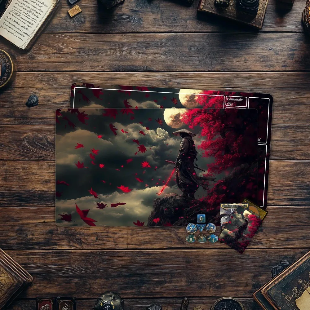 TCG Playmat,Mysterious Samurai TCG Playmat,Trading Card Game Accessories,Table Top Gaming,PC Game Accessory pc accessories