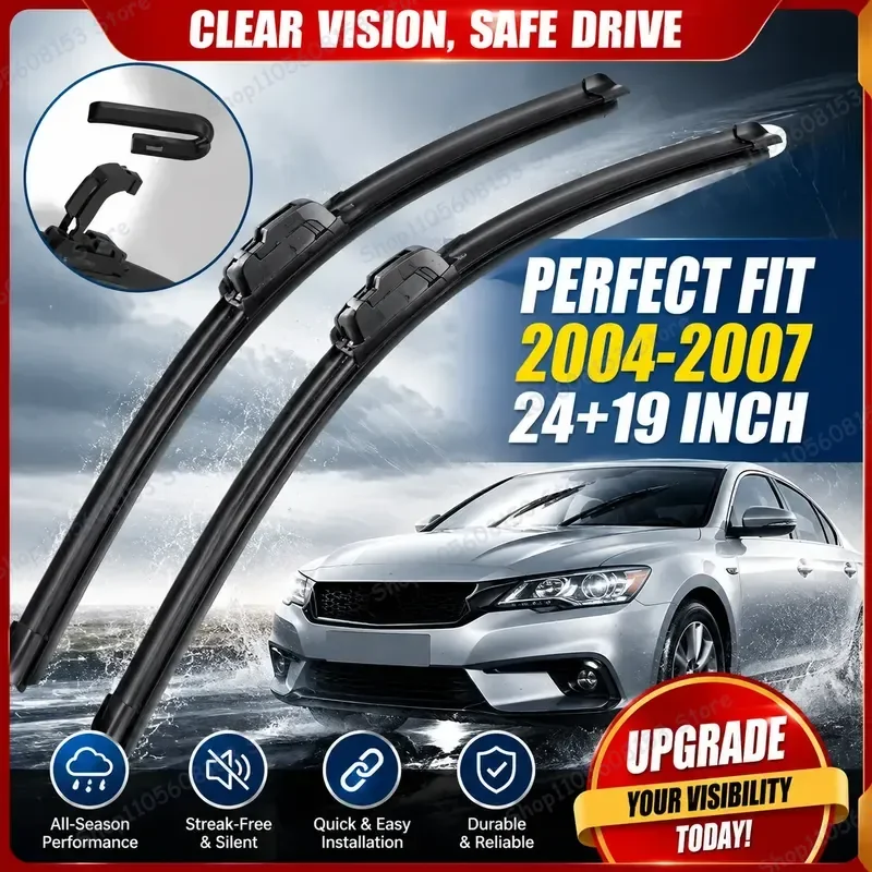 For Honda Accord Rain Scraper 2004-2007 24 inch + 19 inch Windshield Ice Snow Remover Car Window Cleaner Tool