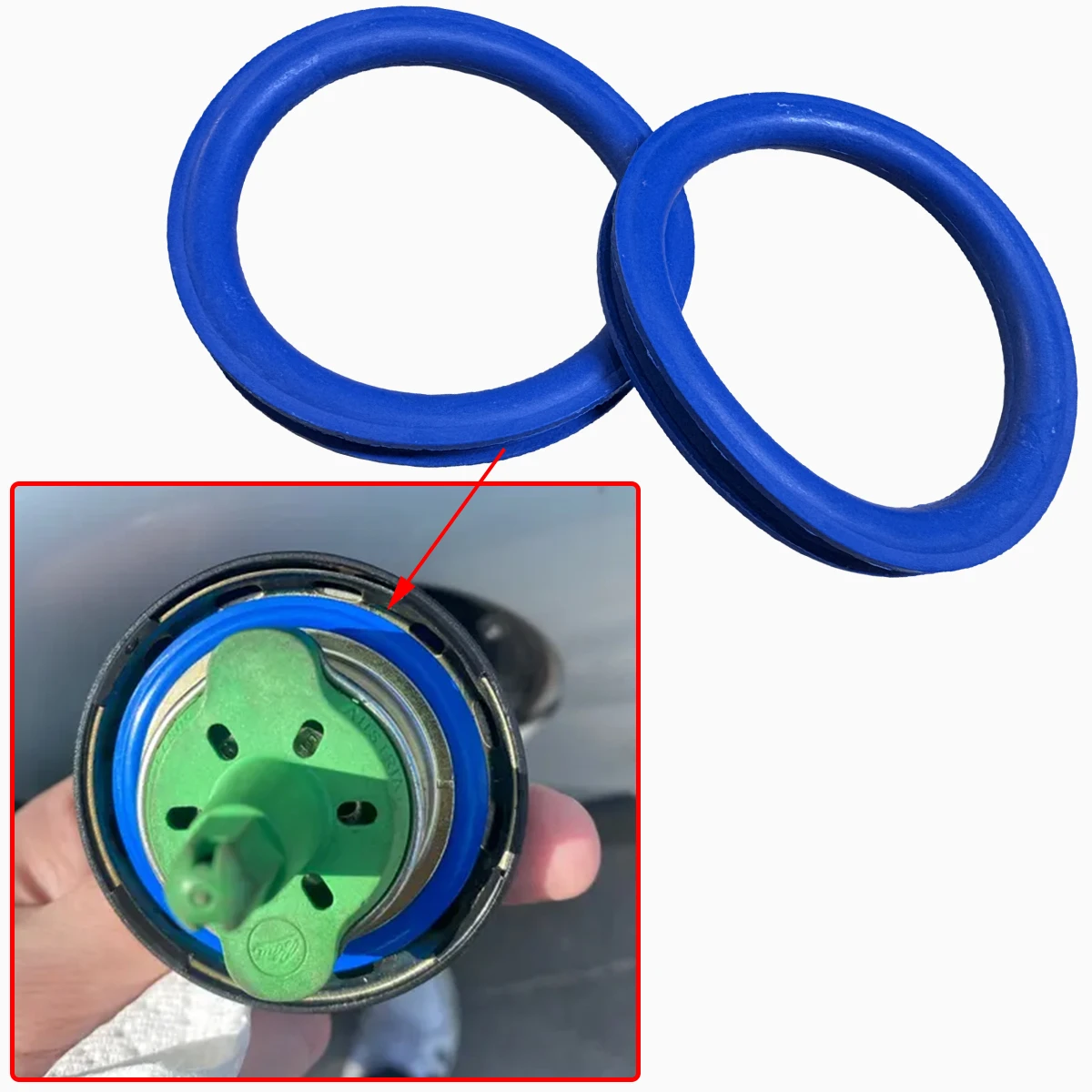 2x Gas Cap Fuel Seal Tank Cover Neck Repair Kit O-ring Gasket Washer V-Shape for BMW 3 Series 325d E90/E91/E93/F31/F34 2006-2018