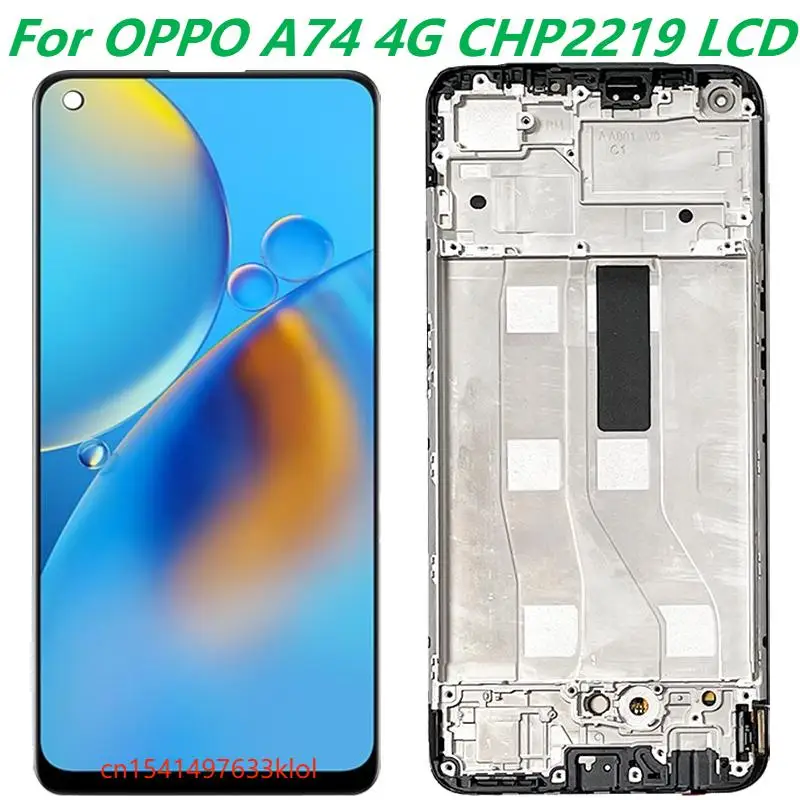 

Original 6.43" AMOLED For OPPO A74 4G LCD Touch Screen Digitizer Assemby Replacement OPPO A74 4G CPH2219 LCD Display With Frame