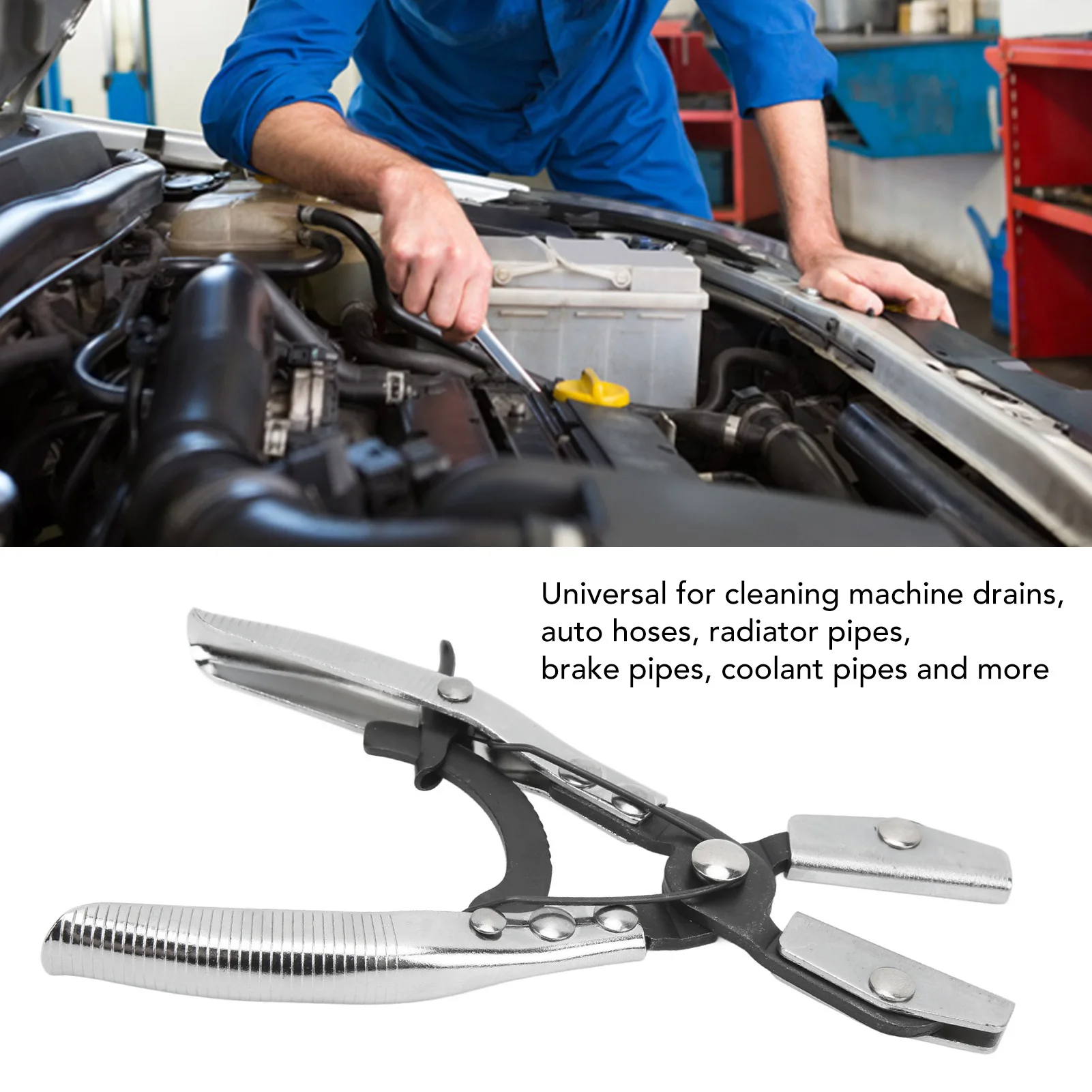 

Hose Pinch Off Plier Hose Pinch Off Plier Ratcheting Swiveling for Automobile Radiator Brake Coolant Pipes