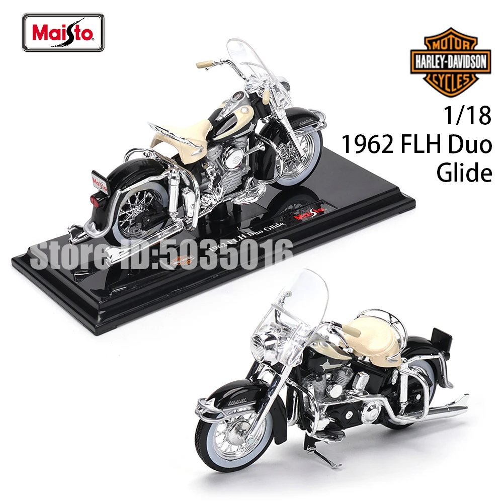 Maisto 1:18 Harley-Davidson Motorcycle 2022 Road King 2022 Fat Bob 114 Alloy Motorcycle Model Toy Car Collection