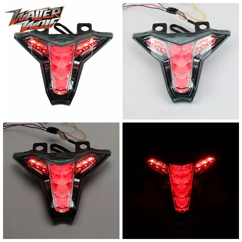 Luz LED trasera ZX-6R motocicleta, lámpara de freno de conducción para Kawasaki Ninja 2023, Z1000, Z400, ZX6R, ZX10R, ZX-10R, ZX1000, 400, ZX-10RR