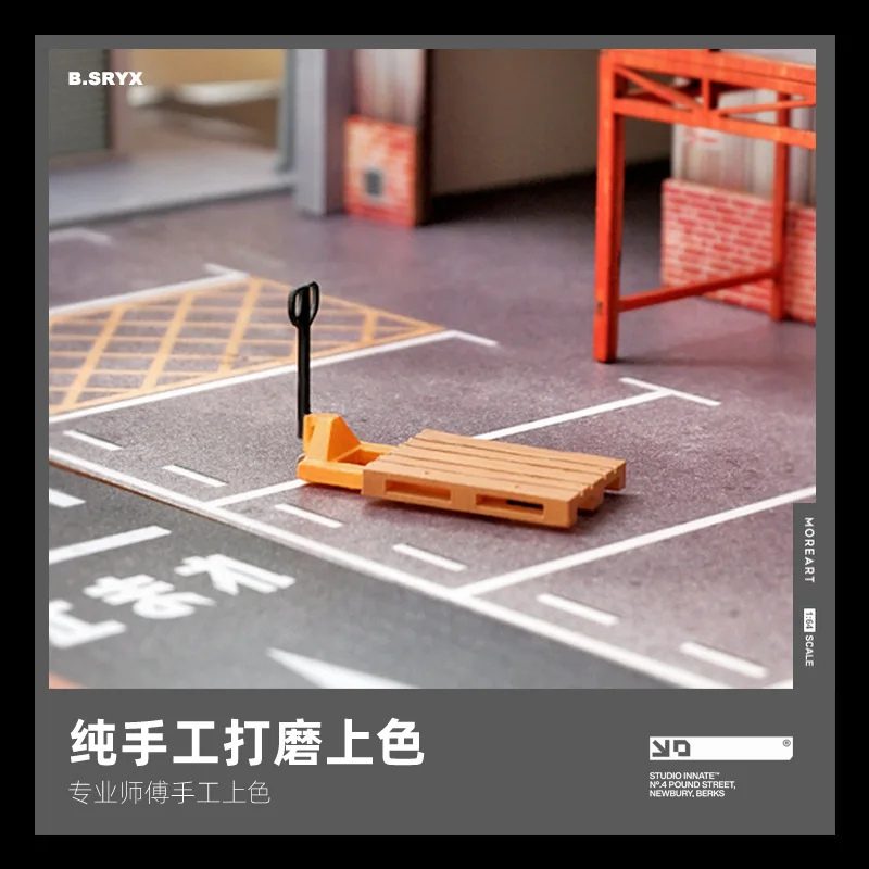 1:64 Anime ciągnący wózek Mini Figurka Lalki Model Miniaturowe Rekwizyty Fotograficzne Model Sceny DIY Dekoracja do Piasku Prezent