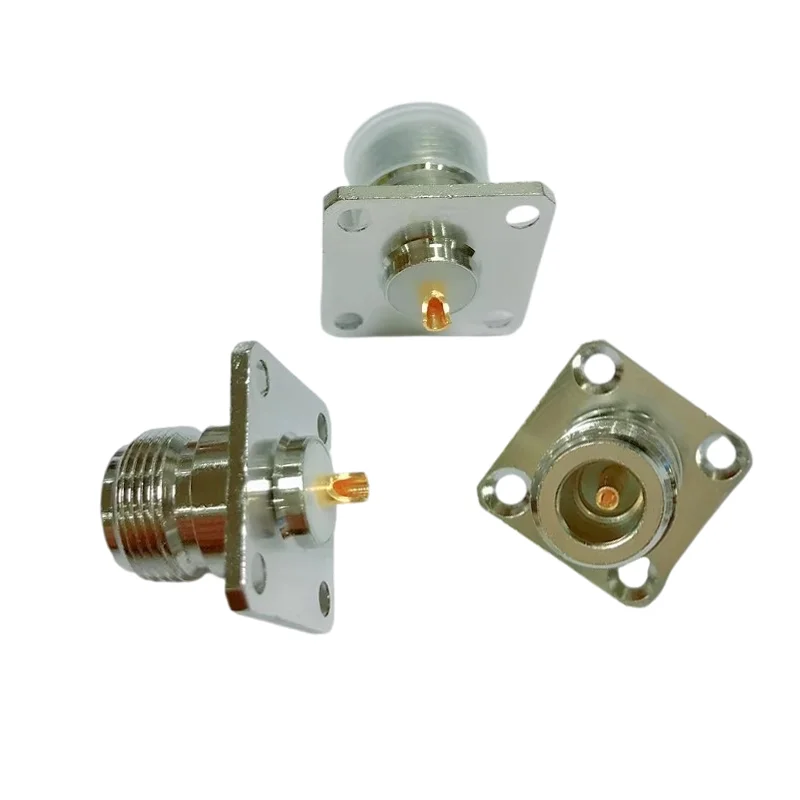 2 шт. N женский 25*25 мм Панельное крепление N-Female 4 отверстия Фланцевая пластина RF N-типа разъемы