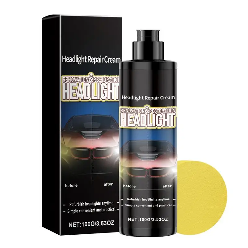 Car Repair Headlight Restoration Polishing Headlamp Scratch Remover Repair Cleaning Paste Remove Oxition Headlight Polish Liquid