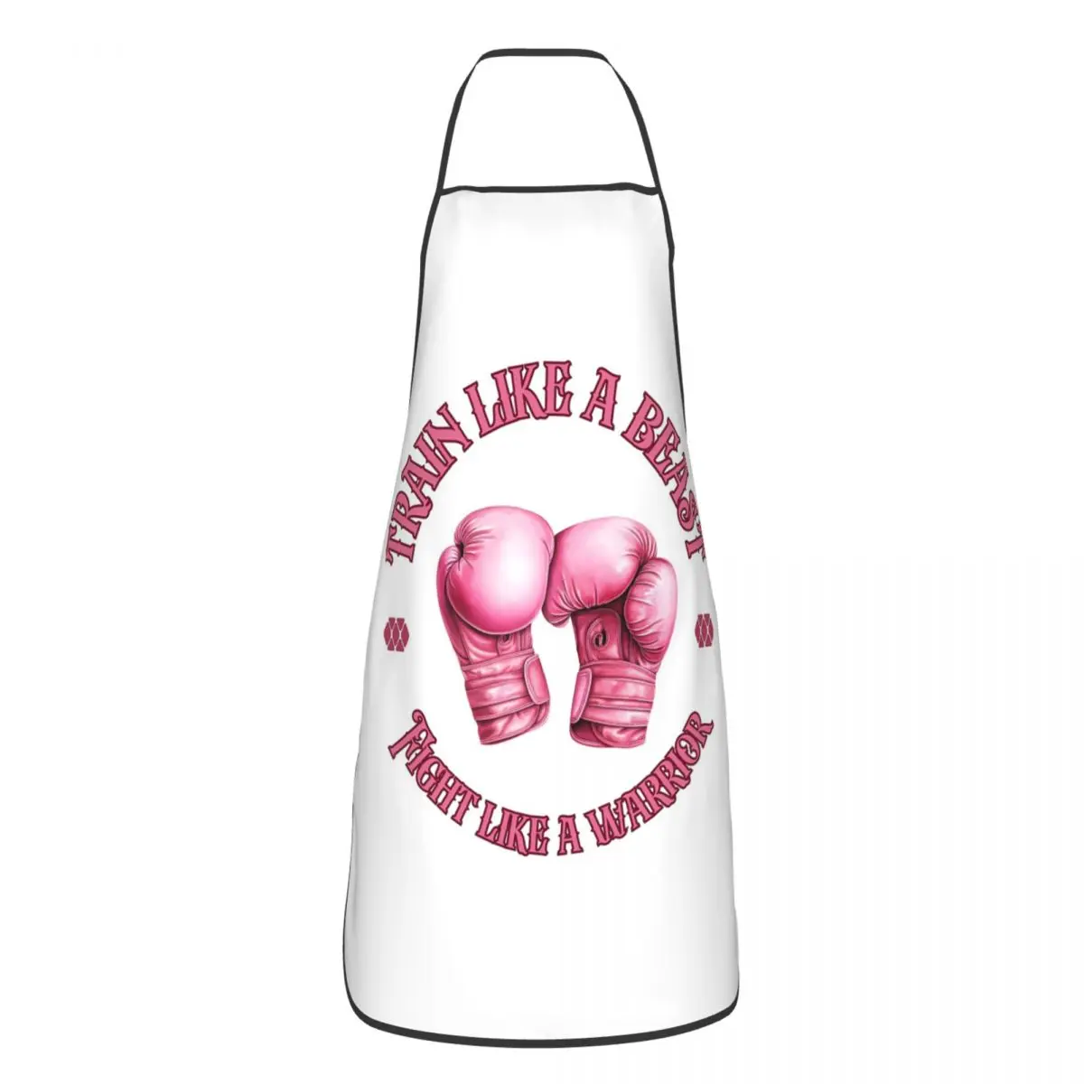 Train Like A Beast Fight Like A Warrior Boxing Gloves Aprons Chef Cooking Tablier Bib Kitchen Cleaning Pinafore for Women Men
