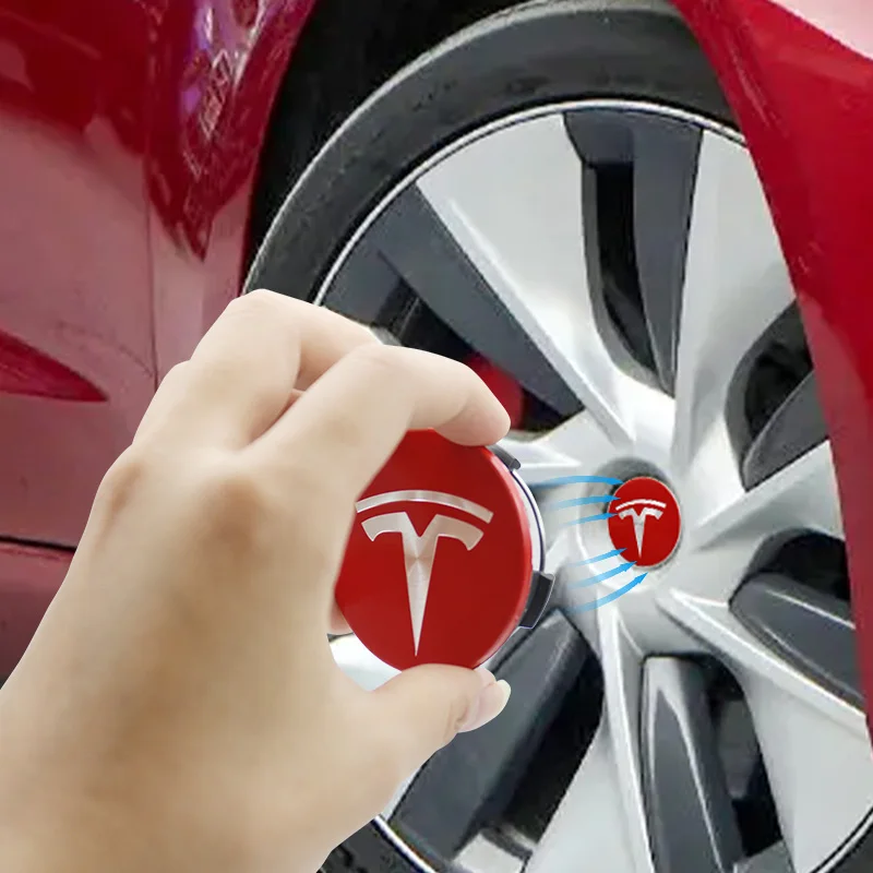 For Tesla Model3 Model Y Model S X Wheel Hub tire Center Cover 56mm Emblem Badge Sticker original wheel hub cover Car Accessorie