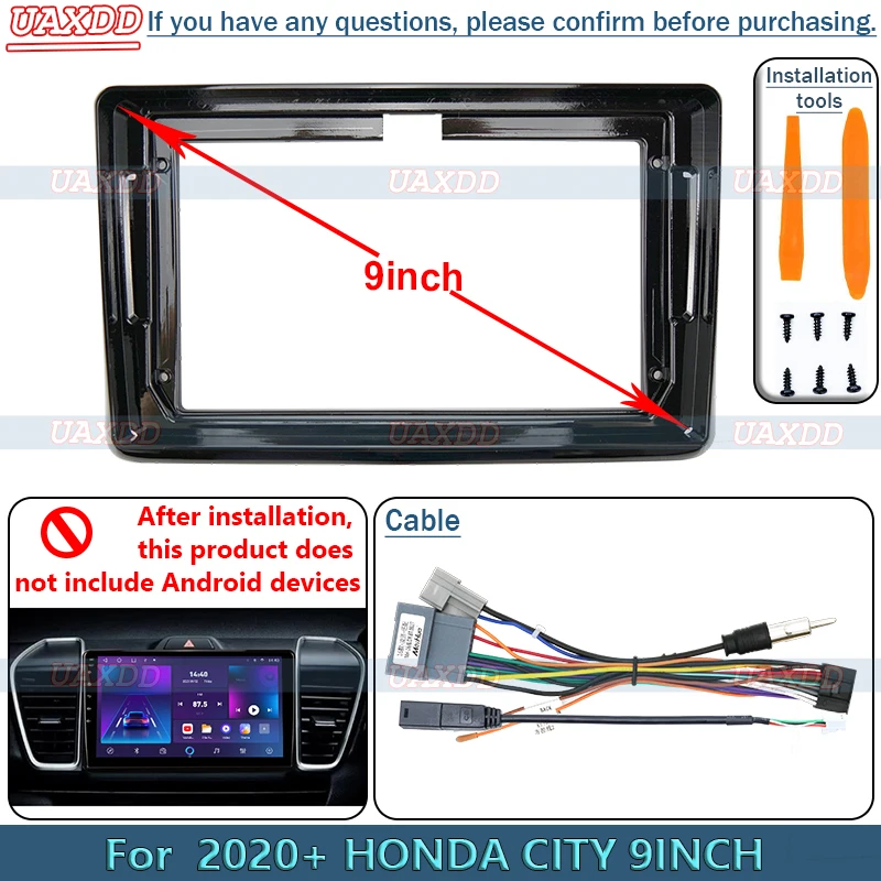 car Android DVD player Car accessories radio trim plastic dashboard screens audio frame cables Harnes For HONDA 2020 CITY 9INCH