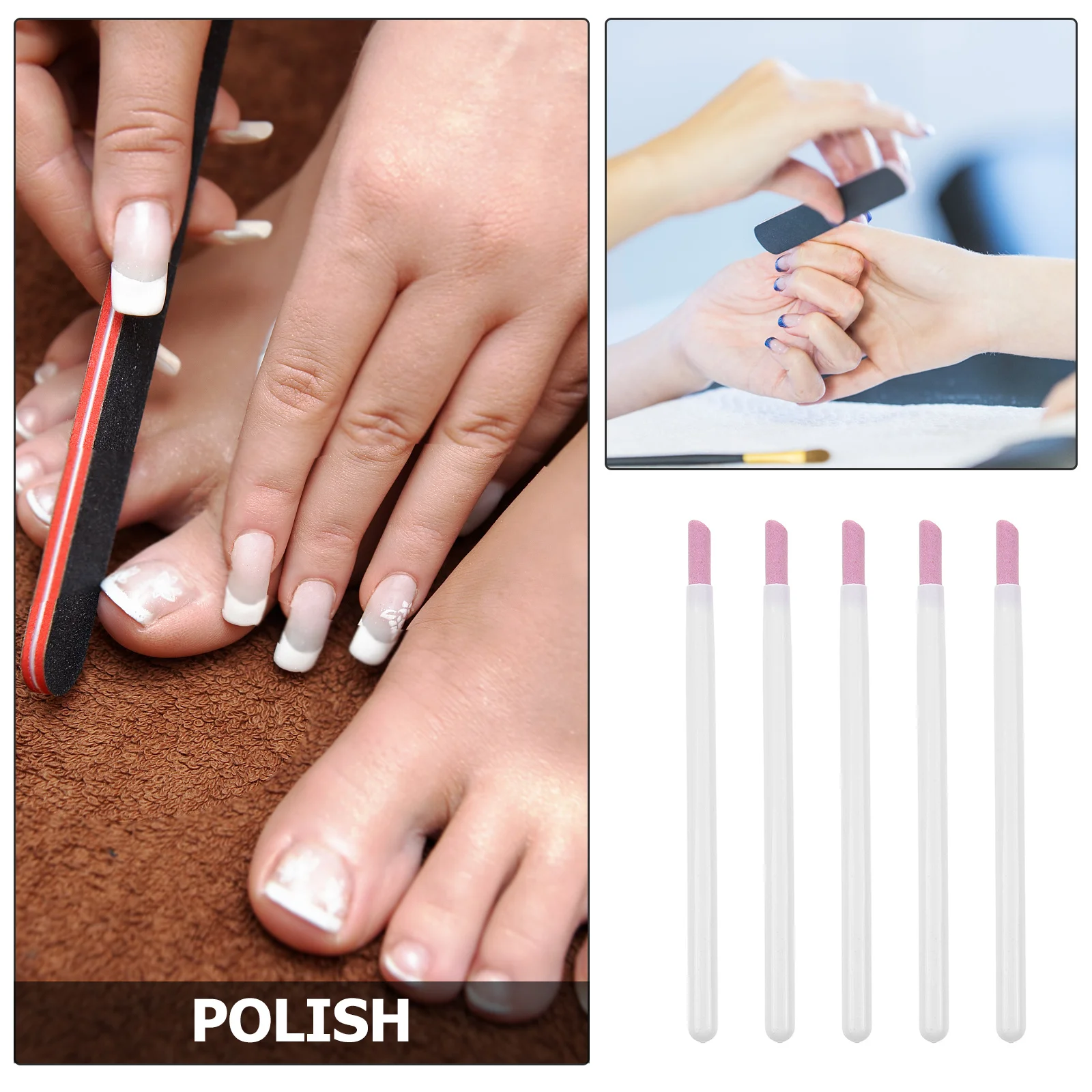 5 قطع من أجهزة تجميل الأظافر المدمجة سهلة الاستخدام لدافعات البشرة للعناية بالأظافر في صالونات التجميل المنزلية وقلم تشكيل طلاء احترافي #2