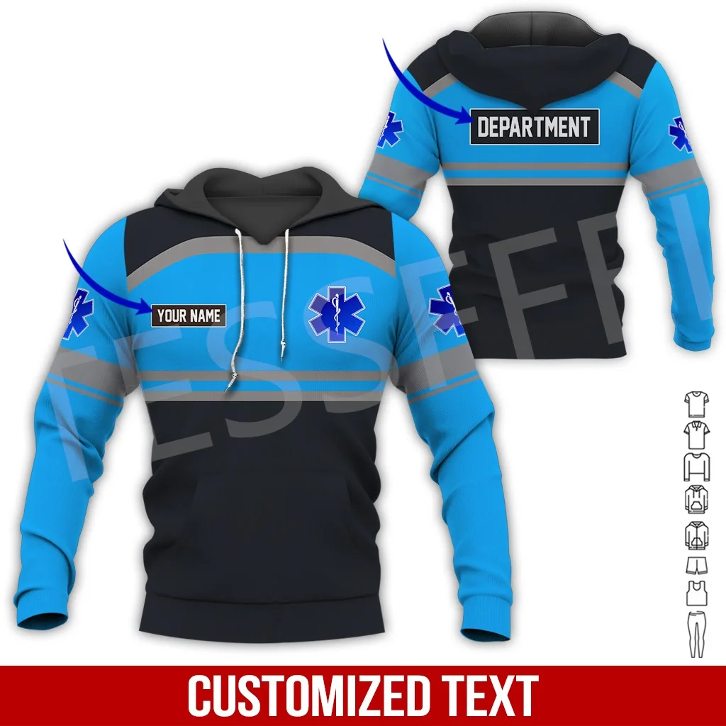 

NewFashion Custom Name Cosplay EMS Paramedic EMT Worker Retro Funny Tracksuit 3DPrint Harajuku Casual Pullover Jacket Hoodies 23