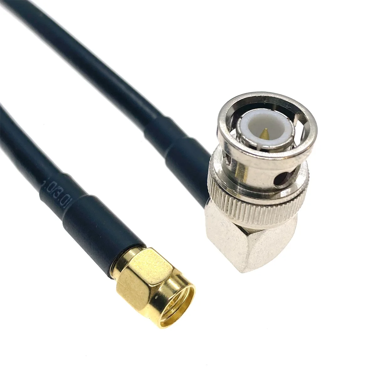 SMA male To BNC Male Right Angle Plug Adapter Jumper Pigtail Coax Cable RG58 cable 12inch~30M