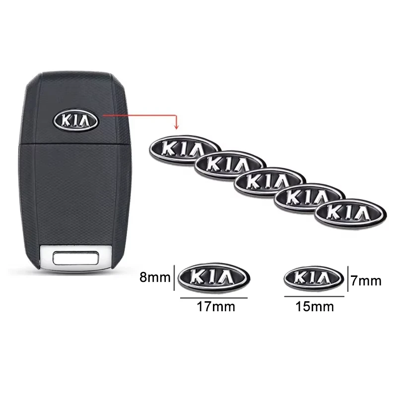 5/10 قطعة سيارة معدنية الألومنيوم التصميم ملصقات مفتاح بعيد لكيا GT-Line سبورتاج Ceed ريو بيكانتو سورينتو الروح سيراتو Venga #2