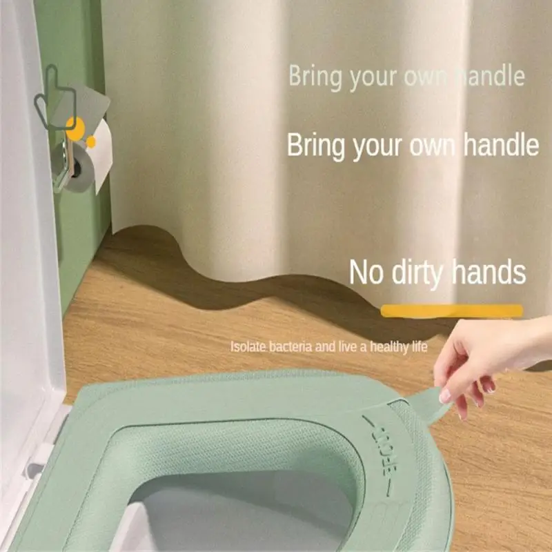 1PCS Waterproof Toilet Seat Cover Washable Sticker Bathroom Closestool Mat Universal Toilet Seat Cushion Household Toilet