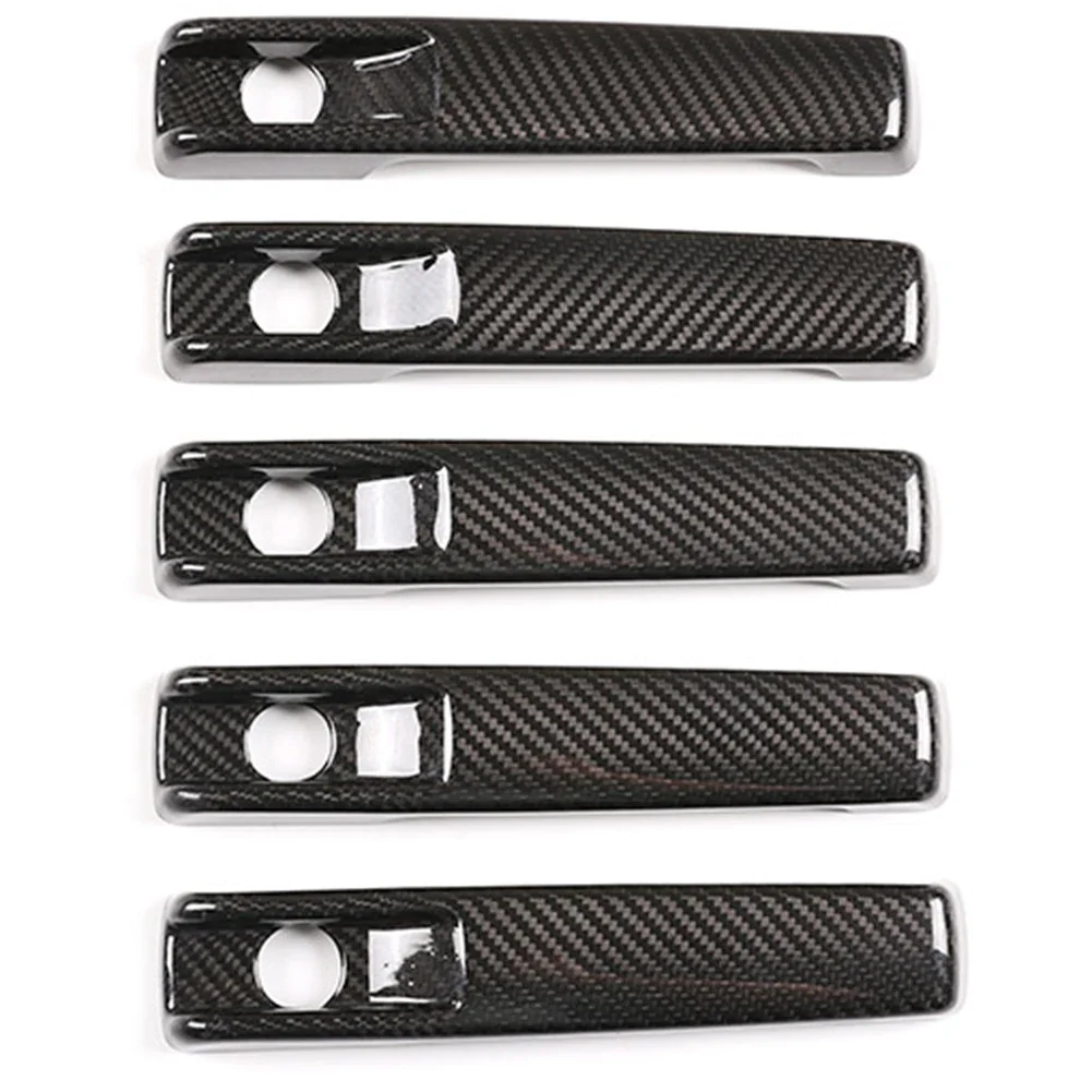 

Decorative Cover Door Handle Cover Anti-Abrasion Anti-Scratch Auto Parts Black Carbon Fiber Cover Scratches Kit