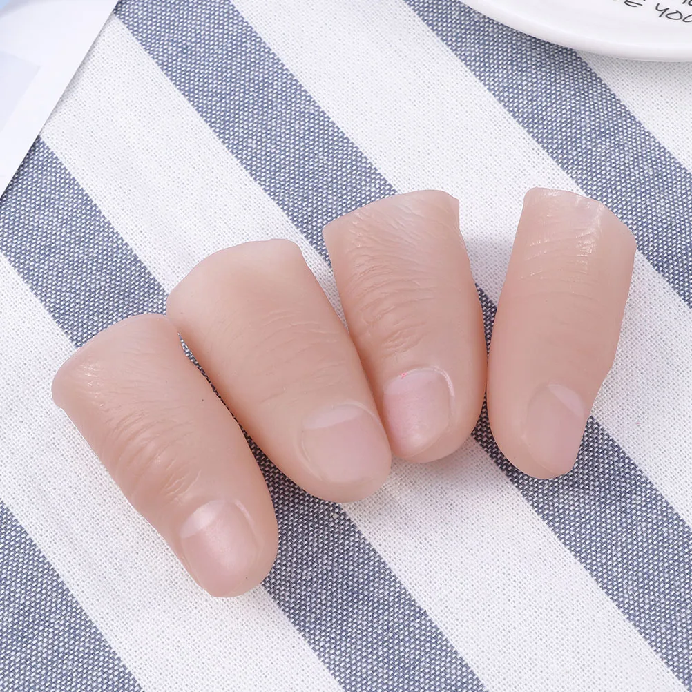 

20pcs Simulation Finger Fake Playthings Prank Fingers Training Props Thumb Tip Trick Fingers Stage Show Performance Party