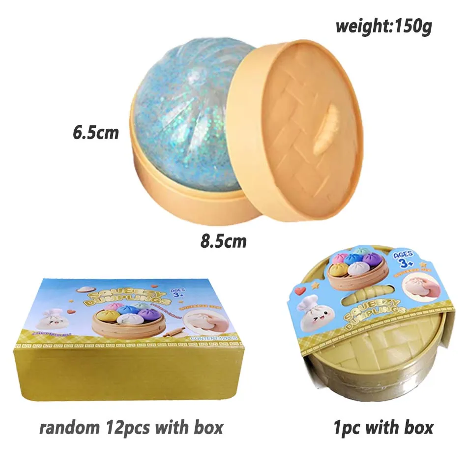 Hot sale Colorful dumpling squishy Stress Balls Reusable Low Rebound Decompression Toys Dough Ball Unique Home Decoration Gifts