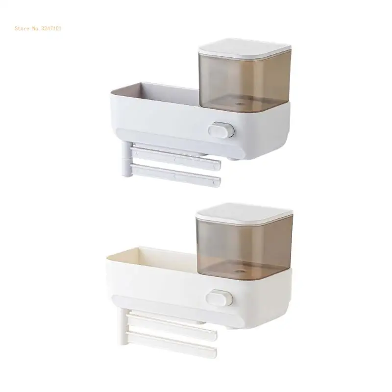 

Hygienic Drainage Storage Stand Sink with Soap Dispenser and Draining Rack Multifunctional Kitchen Dropship