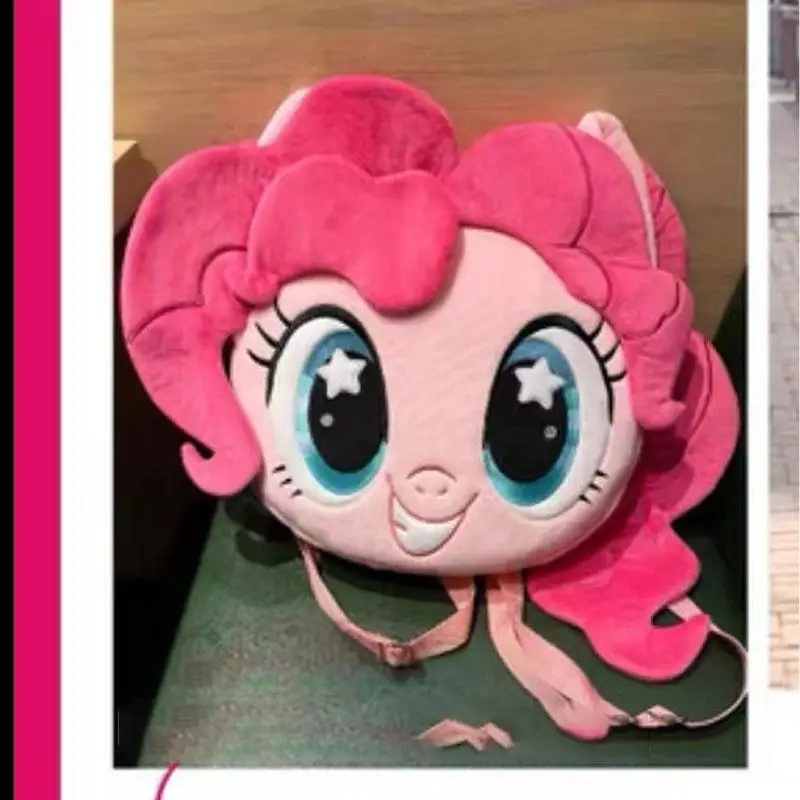 My Little Pony Anime Doll zaino Cartoon Pinkie Pie borsa a tracolla con ricamo di grande capacità borsa portaoggetti Kawaii regalo per ragazza