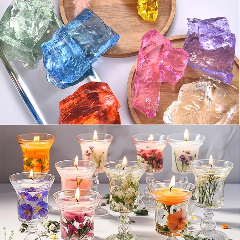 100g Transparent Jelly Wax For DIY Crystal Candle Cup Candle Making Materials Natural Raw Material Wax Candle Making Supplies