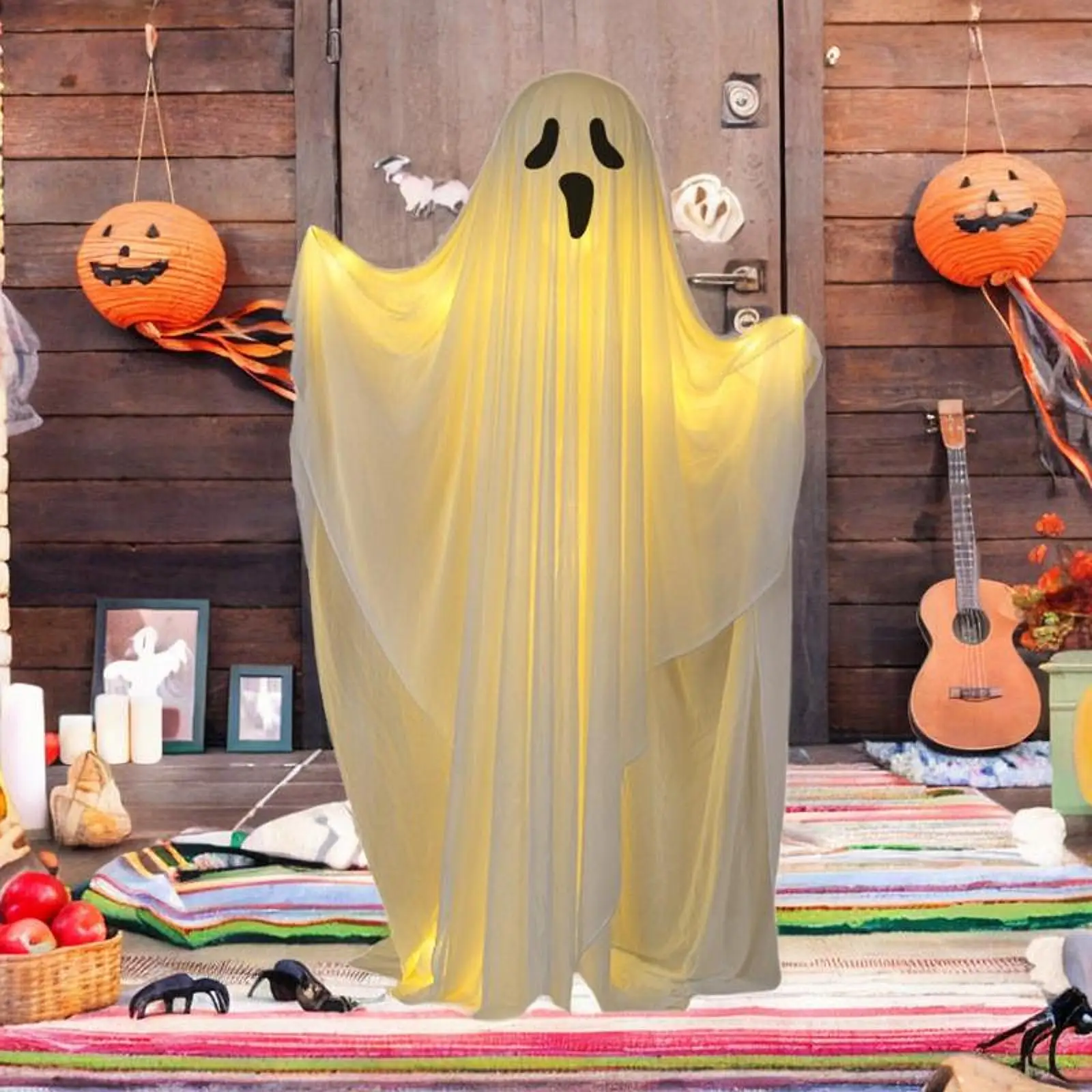 Halloween Glowing Ghost Halloween Decorations Outdoor Scary Standing Ghost for Porch Front Door Yard Party Supplies