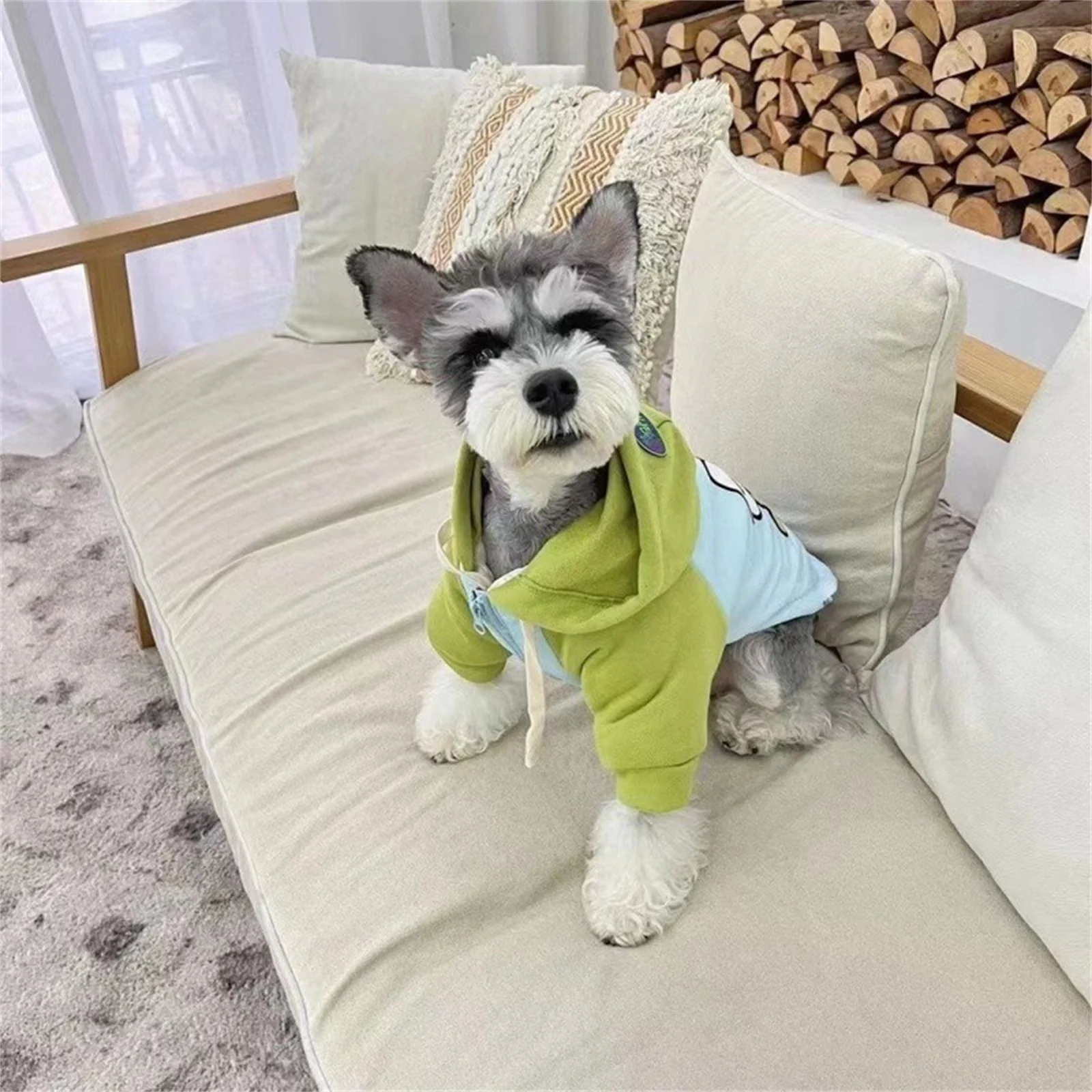 Cotton Flower Printed Jacket For Pets Small And Medium Dog Clothes Cute Hood Fashion Coat Kitten And Puppy Warm Sweater