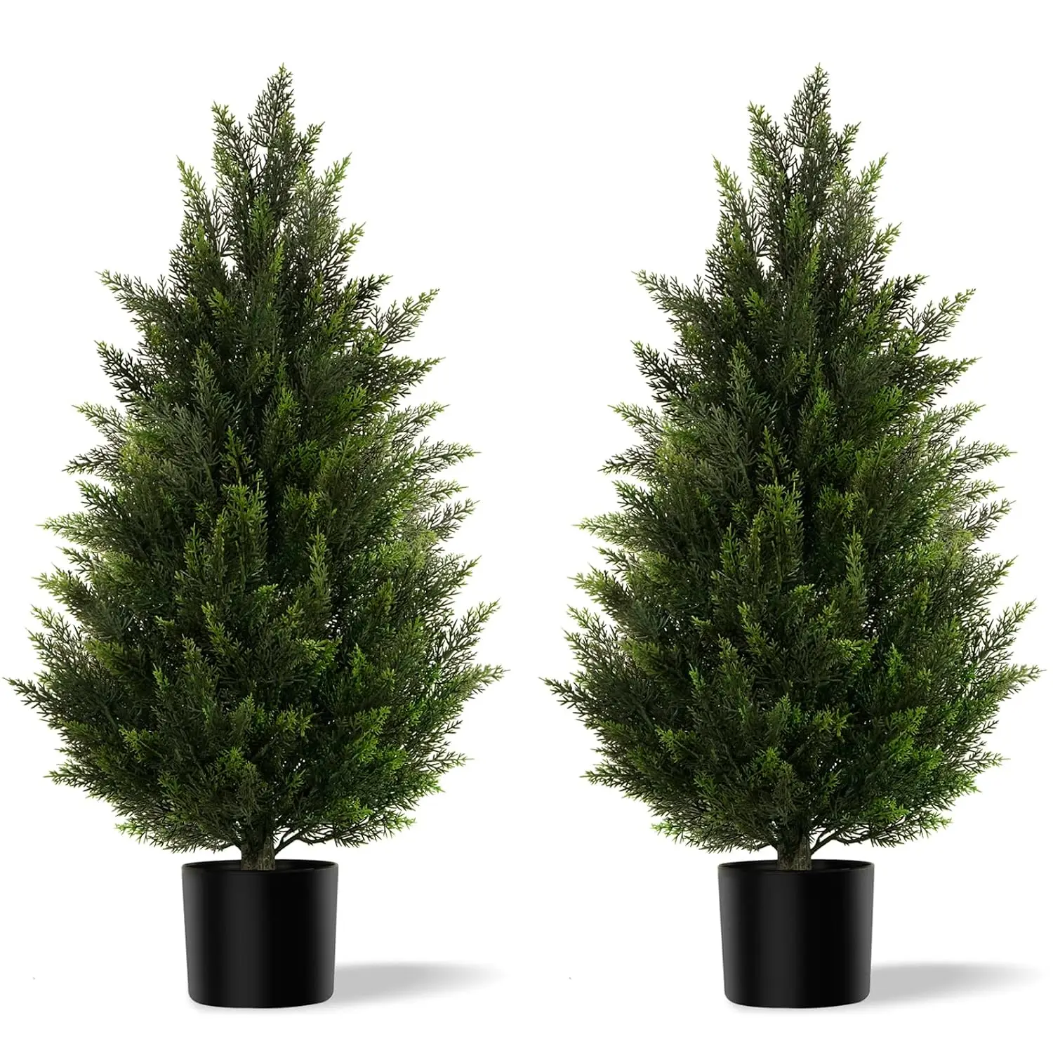 3FT Artificial Cedar Trees Set of 2 for Outdoor Front Porch