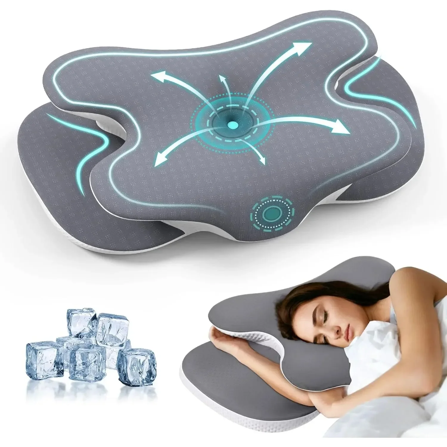 Cervical Neck Pillow for Neck Shoulder Odorless Memory Foam Pillow Soft Silk Cover Ergonomic Orthopedic Neck Support Pillow Gift