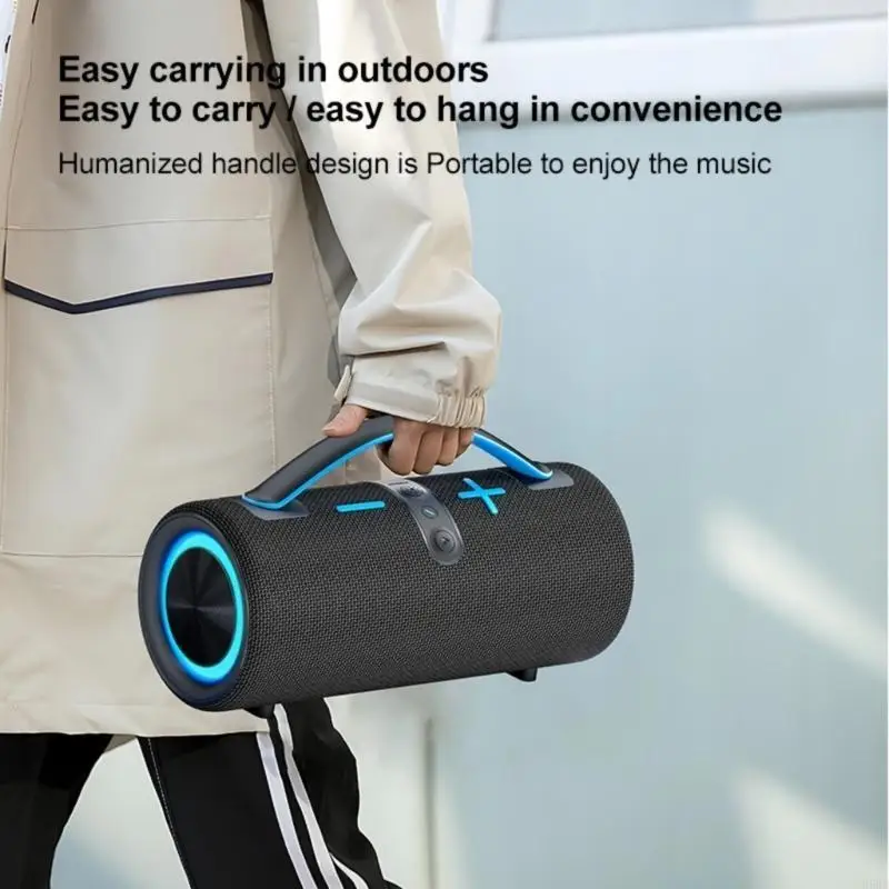 

Wireless Speaker Featuring Dynamic Lights 30W Powerful Bass IPX5 Water Resistant Long Battery Lifes Speaker For Outdoor H8WD