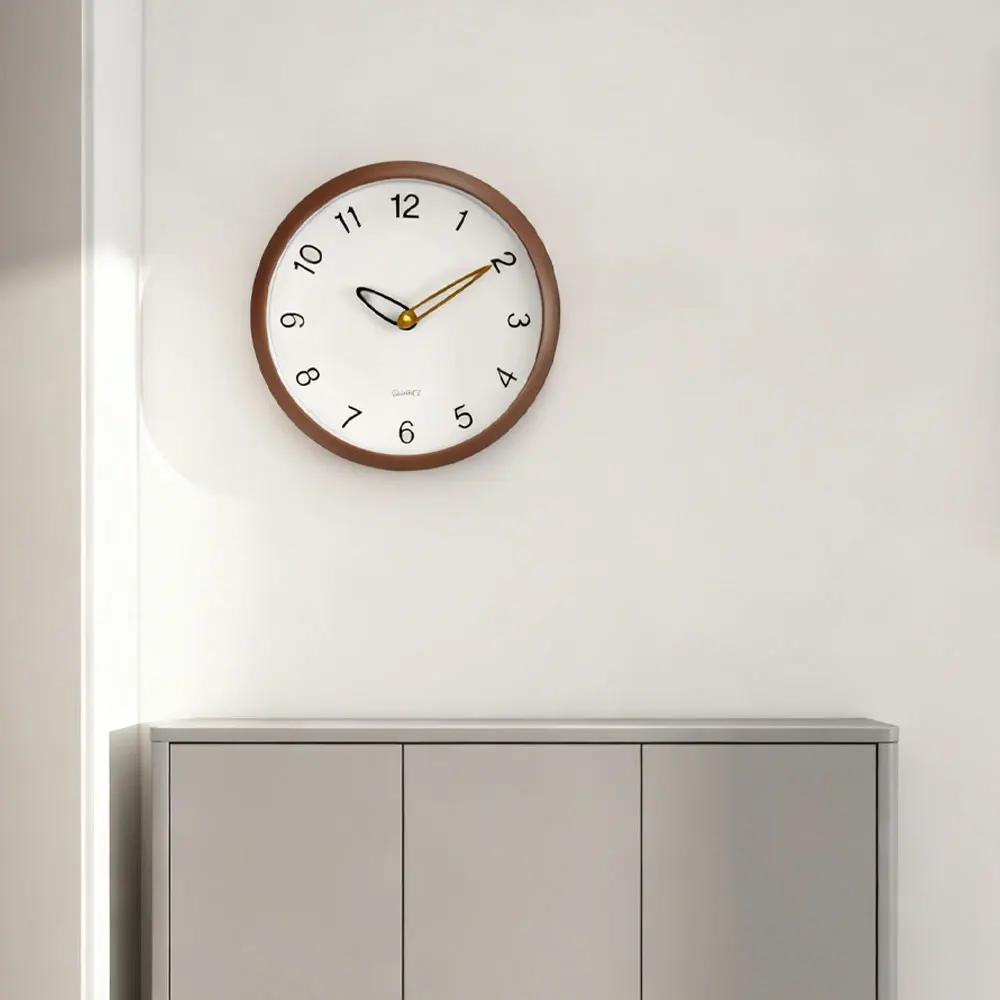 

12 Inch Fashion Wall Clock Unique Hand Silent Quartz Movement For Decorating Living Rooms Offices Bedrooms Analog Clock