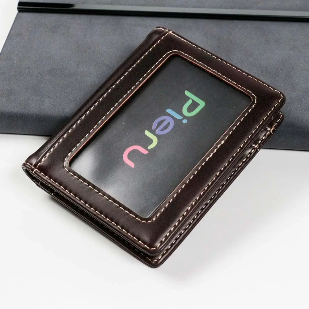 

Casual Driver's License Bag With Photo Holders PU Leather Mini Money Bag Coin Purse Business Card Holder Card Case Men Wallet