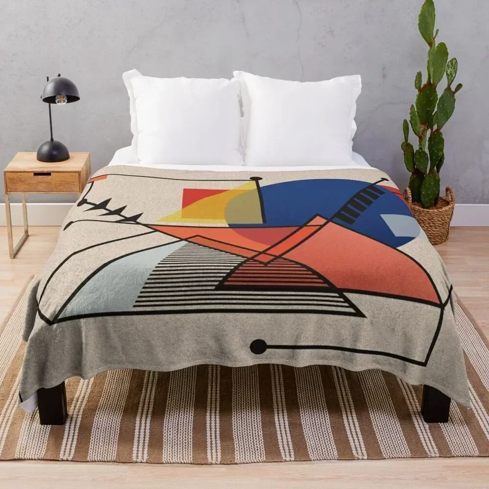 

Midcentury Modern Abstraction Throw Blanket Warm Napping Blanket for Office Couch Bed