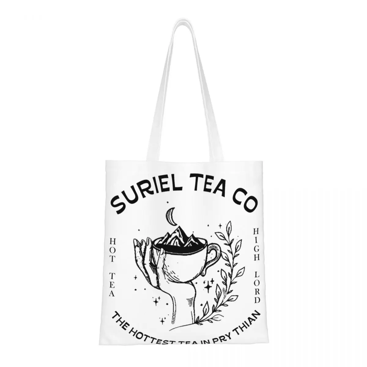

Suriel Tea Co Spill The Tea Холщовая сумка-тоут Сумки для продуктов Многоразовые сумки для покупок для женщин