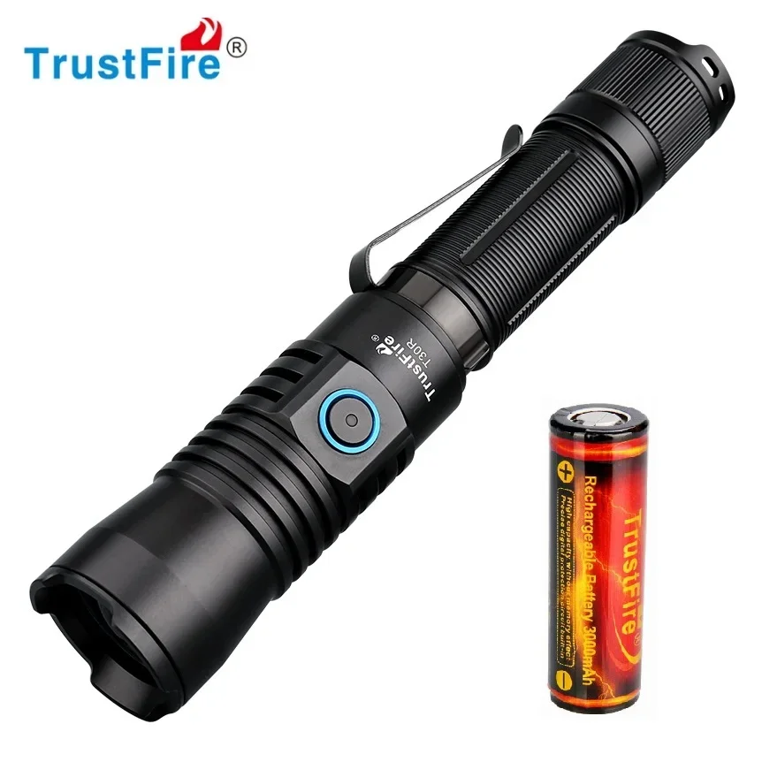 TrustFire T30R LEP Tactical Flashlight 460LM USB Type C Rechargeable Laser Torch Light 1000M for Hunting,Self Defense,Camping