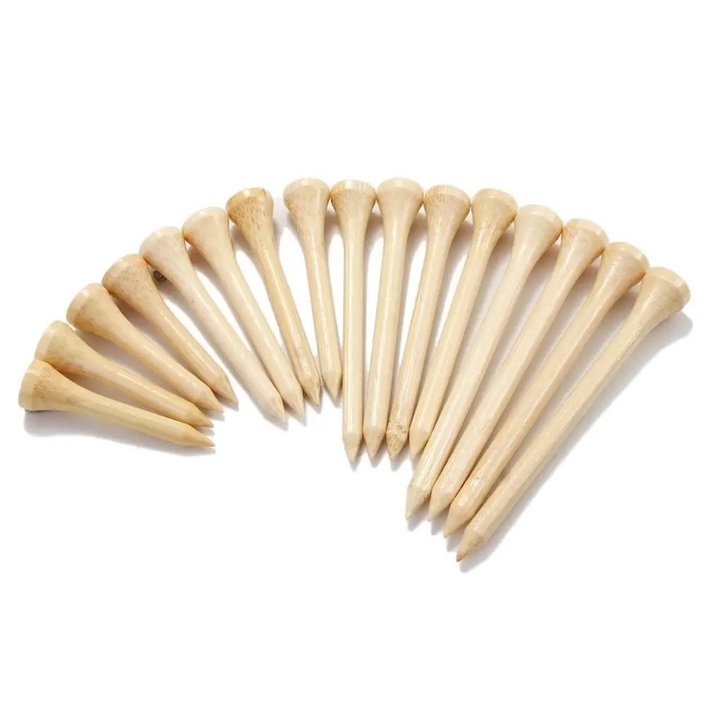 Less Friction 83mm 70mm 4 Size Swing Practice Golf Accessories Bamboo Tee Golf Tees Golf Training